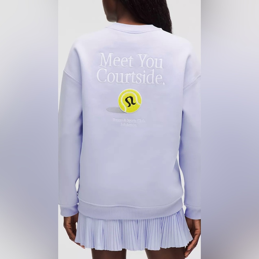 NWT Lululemon “Meet You Courtside” Big Cozy Ultra-Oversized Pullover Serene Blue